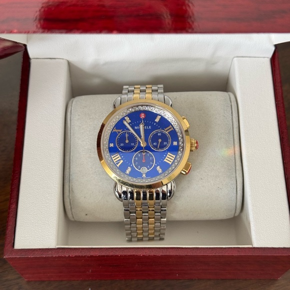 Sport Sail Blue Dial Diamond Two-Toned Women's Watch MWW01C000144 - Picture 10 of 10